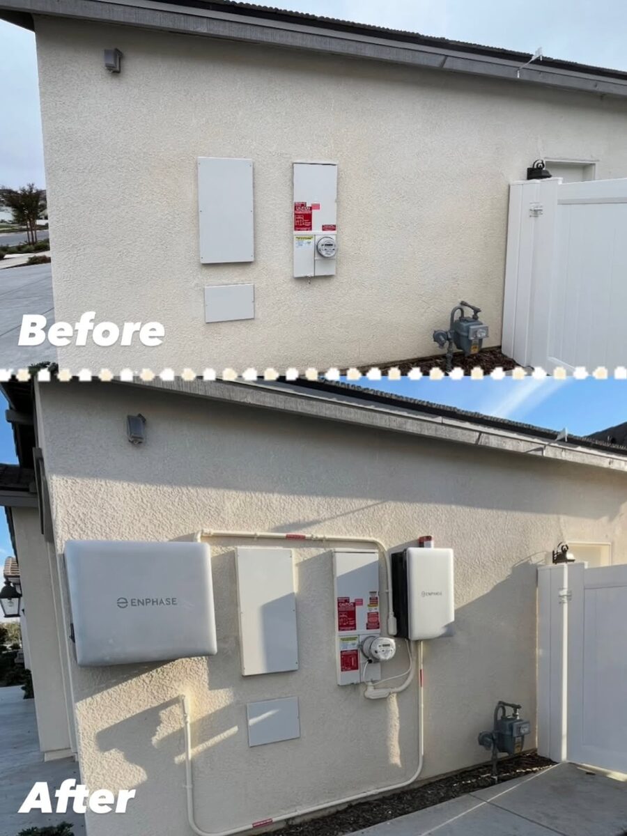 Before and after solar installation by Friendly Energy Solutions